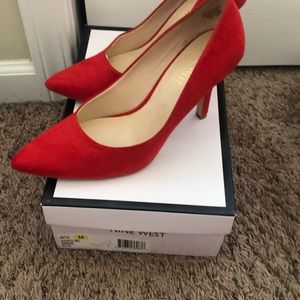 Nine West Suede Red Heel